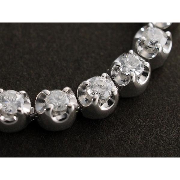 ダイヤモンド/2.00ct テニス ブレスレット K14WG : d0862 