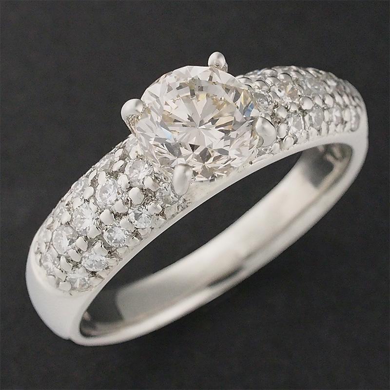 FB SI1 F ダイヤモンド/1.016ct ダイヤ/0.50ct リング Pt900 12号 ソーティング付_1