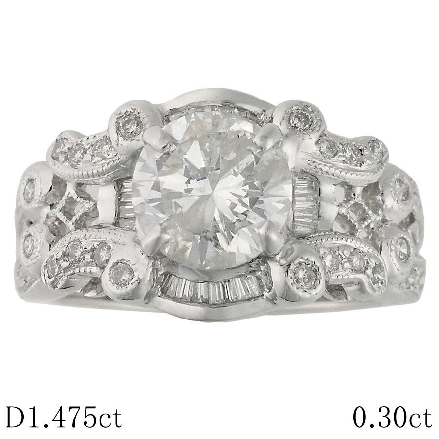J-I2-G ダイヤモンド/1.475ct ダイヤ/0.30ct デザイン リング K18WG 12