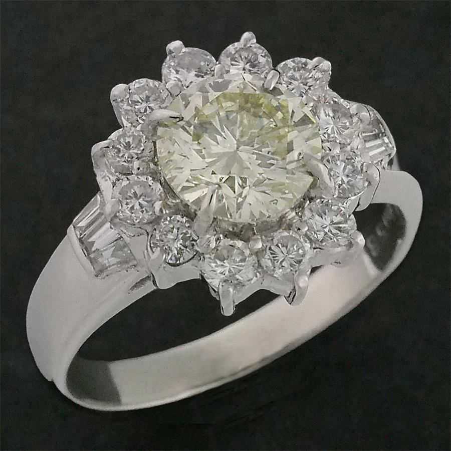 LY-I1-G ダイヤモンド/1.048ct ダイヤ/0.58ct フラワーモチーフ