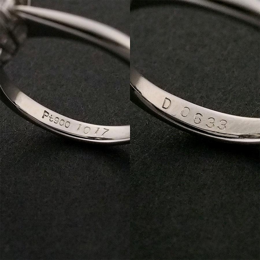 VLB-SI2-P ダイヤモンド/1.017ct 0.633ct デザイン リング Pt900 9号
