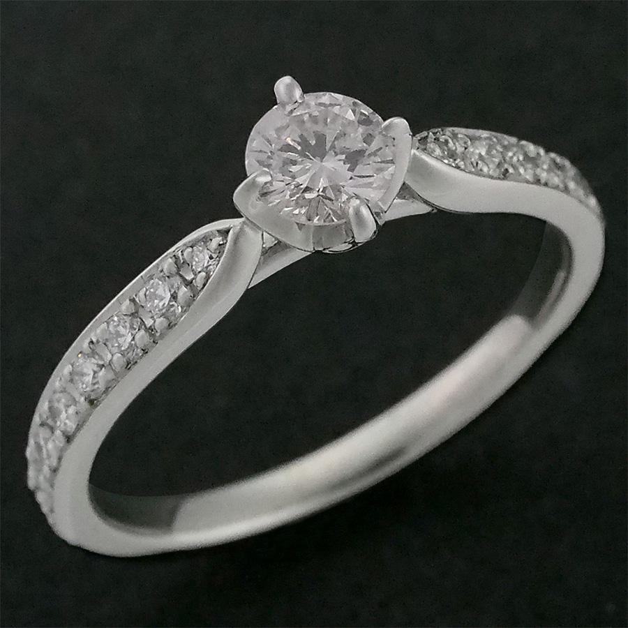 I1 ダイヤモンド/0.212ct デザイン リング Pt950 6号 ソーティング付