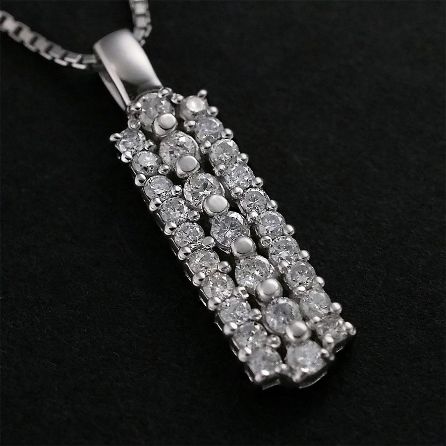 pt999 pt850ダイヤモンドネックレス　天然ダイヤモンド0.50ct ダイヤモンド/0.50ct デザイン ネックレス Pt900 /Pt850