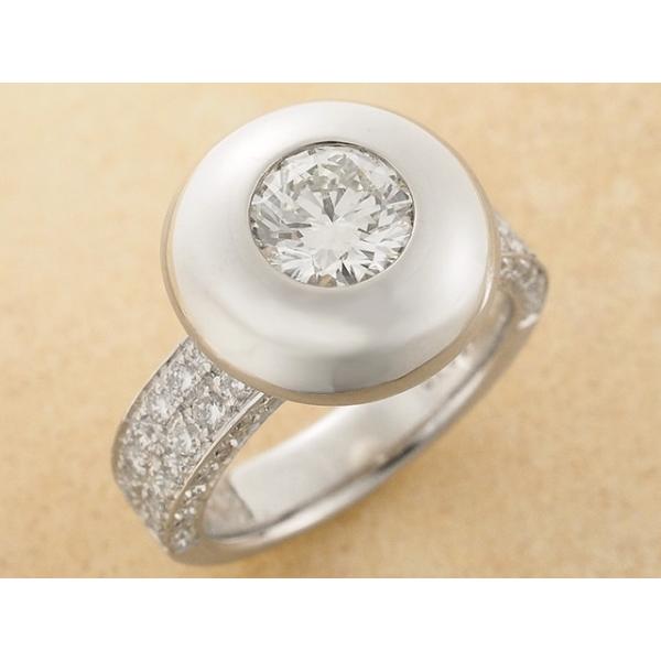 ダイヤモンド/1.023ct J-SI1-G ダイヤ/0.85ct デザイン リング Pt900