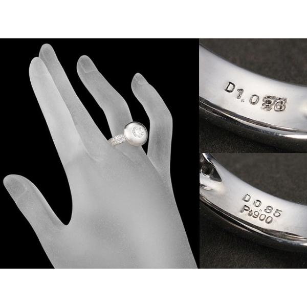 ダイヤモンド/1.023ct J-SI1-G ダイヤ/0.85ct デザイン リング Pt900