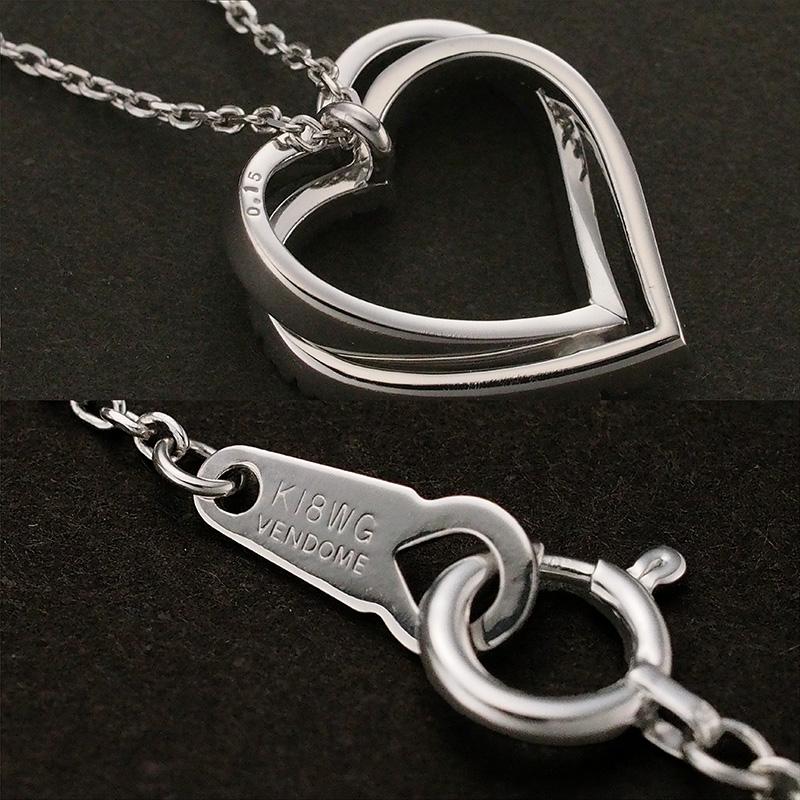 ヴァンドーム青山 ダイヤモンド/0.15ct ダブルハートモチーフ  