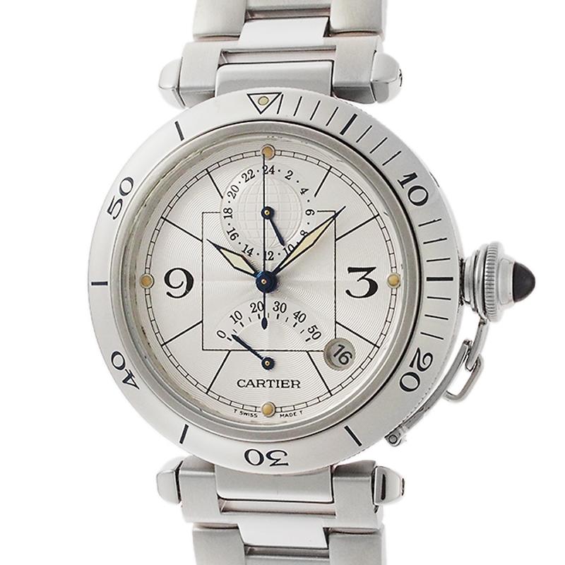 カルティエ パシャ 38mm GMT パワーリザーブ W3103755 仕上済 保証書付
