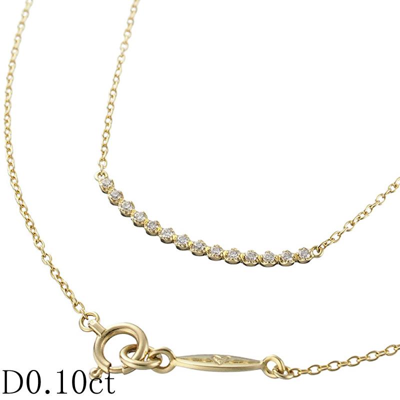 アーカー ダイヤモンド/0.10ct ビリーブユー ネックレス K18YG : h8317  