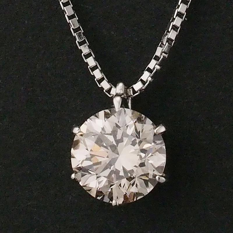 LB SI1 F 1P ダイヤモンド/1.055ct ネックレス Pt1000 Pt850 