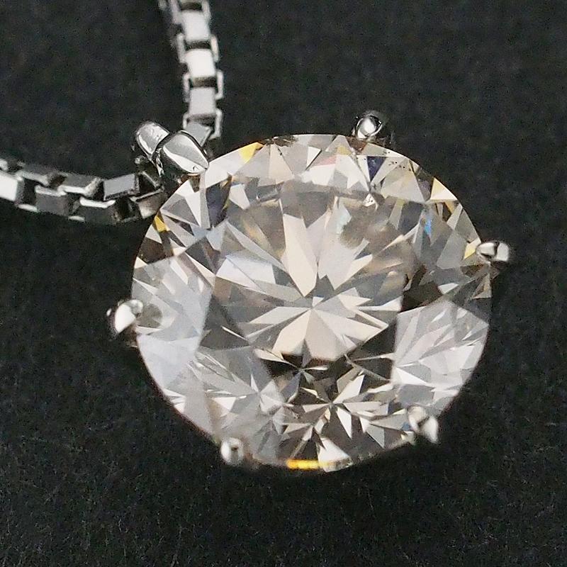 LB SI1 F 1P ダイヤモンド/1.055ct ネックレス Pt1000 Pt850