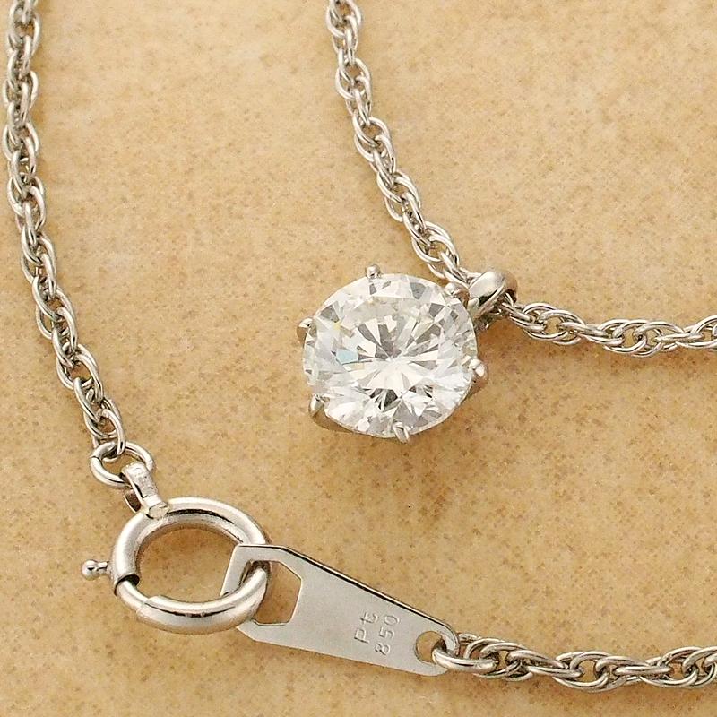 1P ダイヤモンド/1.002ct H-SI2-G ネックレス Pt900/Pt850 