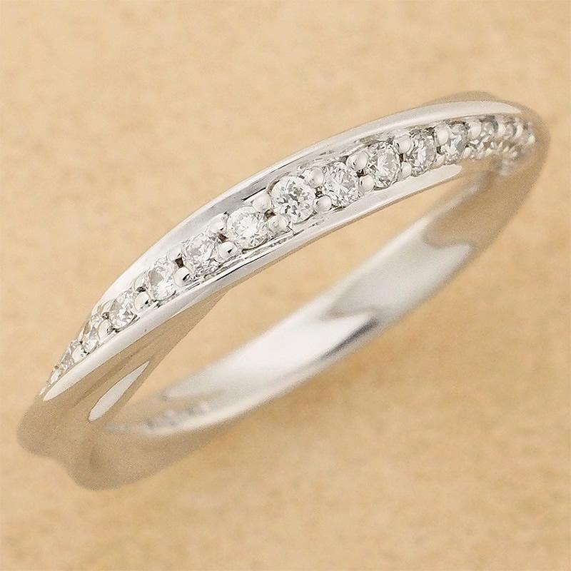 スタージュエリー ダイヤモンド/0.16ct ツイスト デザイン リング K18WG 7号