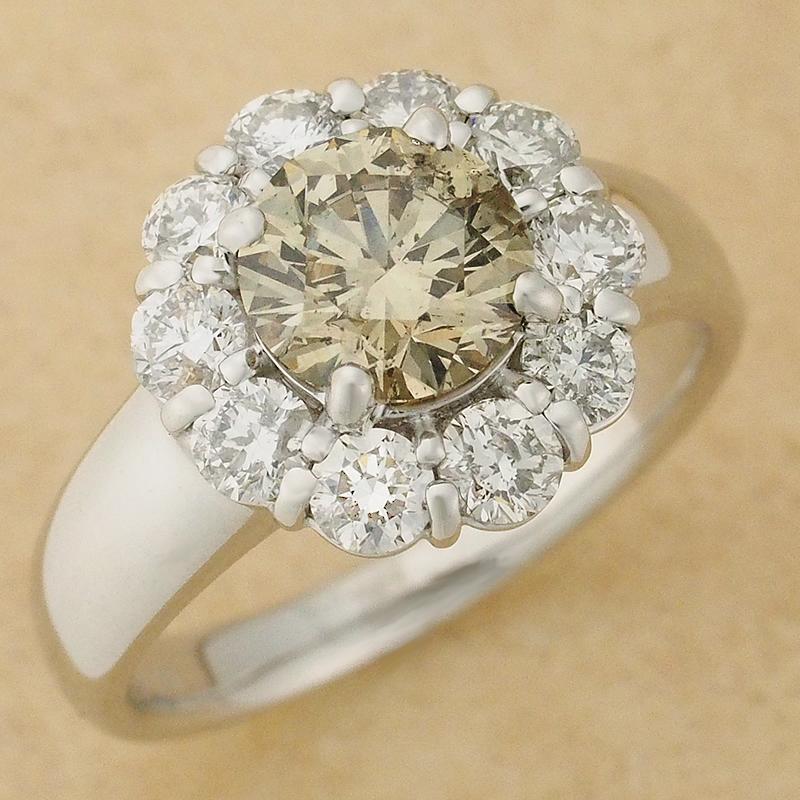 ダイヤモンド/1.115ct ダイヤ/0.93ct デザイン リング P.WG-750