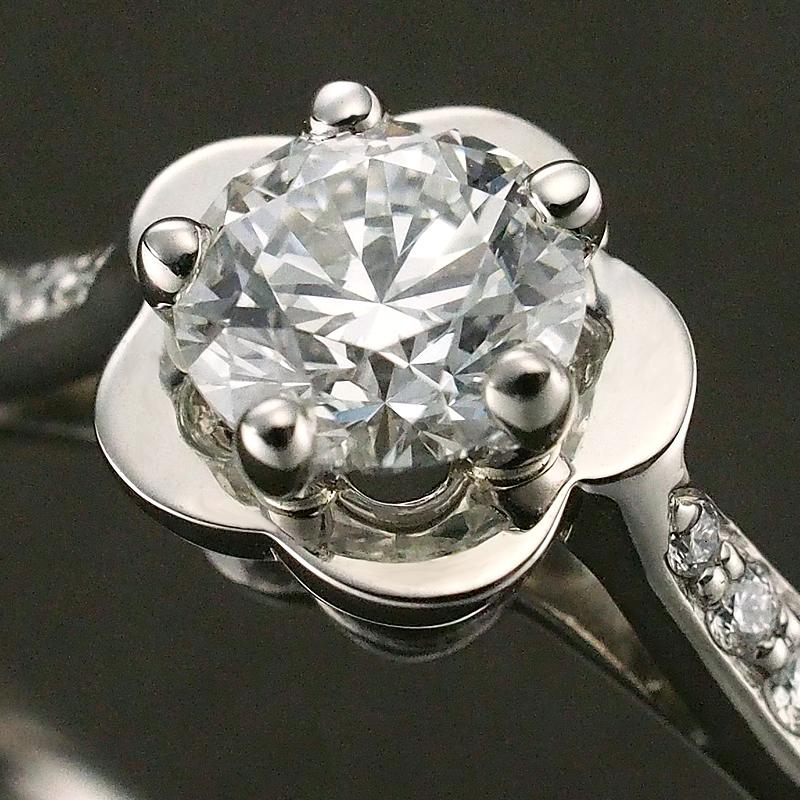 正規　シャネル　ファインジュエリー　CHANEL ダイヤモンド　 カメリアリング シャネル F-VVS1-V ダイヤモンド/0.51ct カメリア コレクション