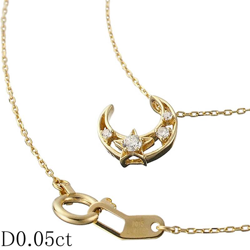 スタージュエリー ダイヤモンド/0.05ct 月 デザイン ネックレス 2015年