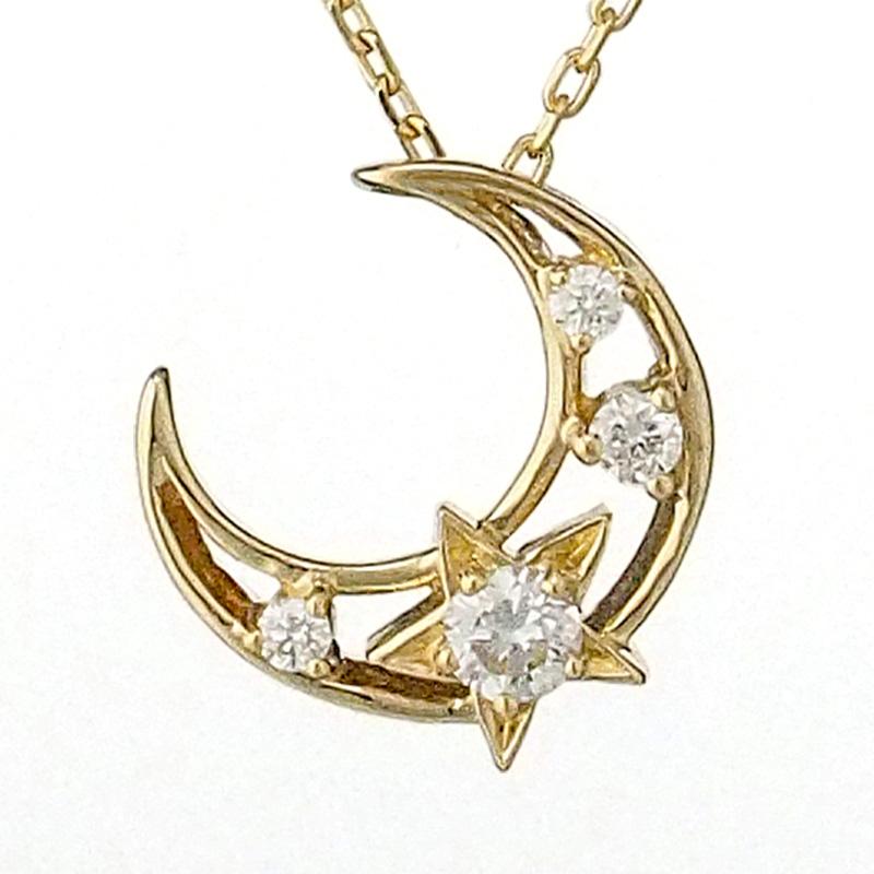 スタージュエリー ダイヤモンド/0.05ct 月 デザイン ネックレス 2015年