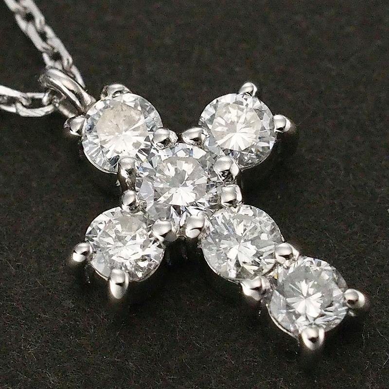 ヴァンドーム青山 クロス Pt900/850 ネックレス VENDOME AOYAMA Vendome Aoyama ヴァンドーム青山 ダイヤモンド