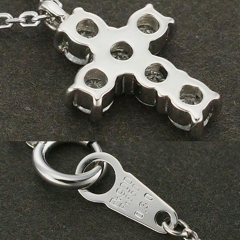 ヴァンドーム青山 0.30ct ダイヤモンド クロス デザイン ネックレス