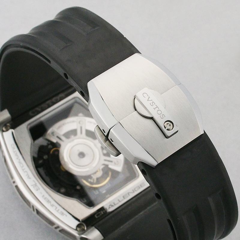 【CVSTOS/クストス】 CVT-JET-SL チャレンジジェットライナー スケルトン ※新品純正ベルト交換済み 腕時計 ステンレススチール/ラバー 自動巻き/オートマ グレー メンズ【中古】【真子質店】【BL】【MaMoMoMa】 クストス チャレンジ ジェットライナー CVT-JET-SL ST 国内正規 保証