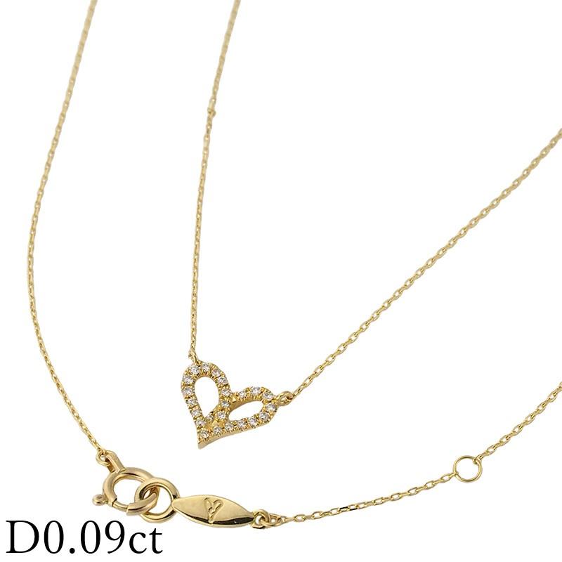 アーカー ダイヤモンド/0.09ct フィルージュハート フル ネックレス
