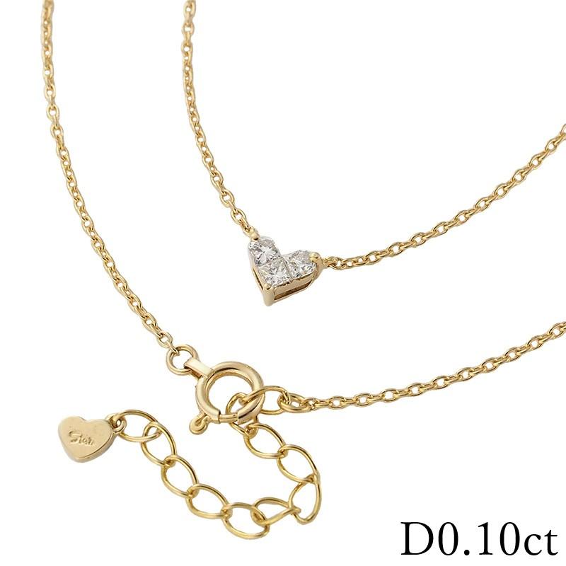 スタージュエリー ダイヤモンド/0.10ct ミステリアスハート ネックレス 