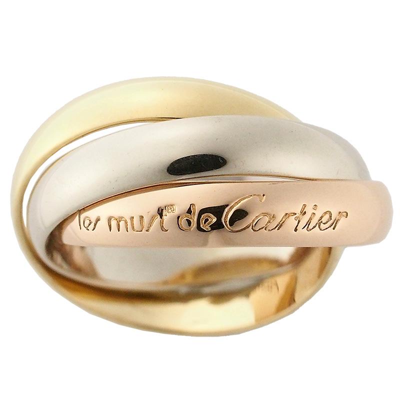 カルティエ トリニティ スリーカラー リング K18YG K18PG K18WG #49  