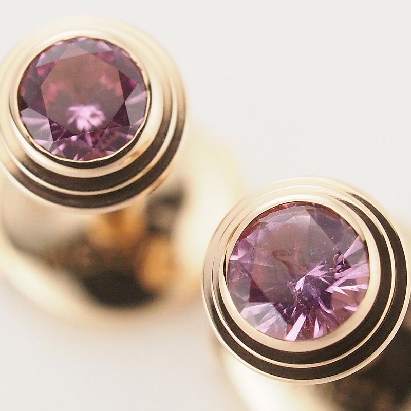 カルティエ ピンクサファイア ダムール ピアス B8043400 K18PG  