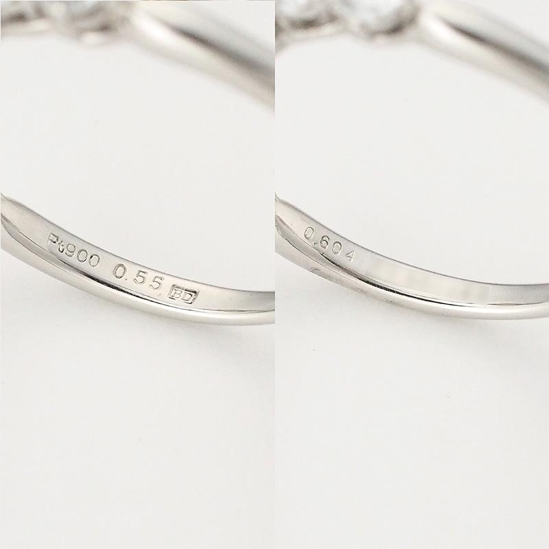 カシケイ ブラウンダイヤ/0.55ct ダイヤモンド/0.604ct リング Pt900