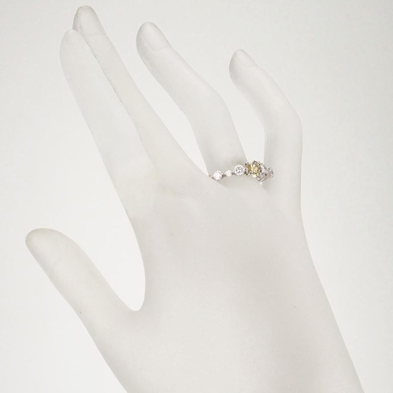 カシケイ ブラウンダイヤ/0.55ct ダイヤモンド/0.604ct リング Pt900