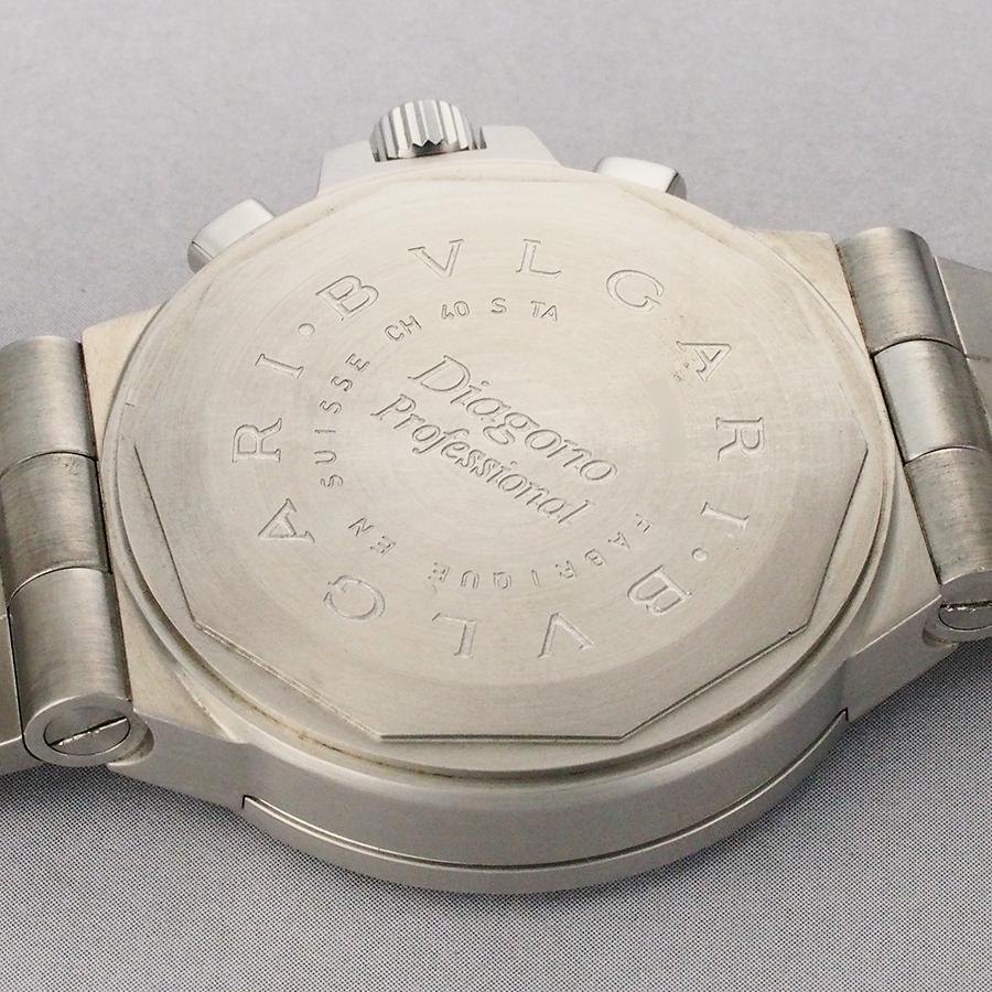 美品。BVLGARI　ディアゴノ　タキメトリック　自動巻きクロノ　腕時計 ブルガリ ディアゴノ タキメトリック クロノグラフ CH40STA