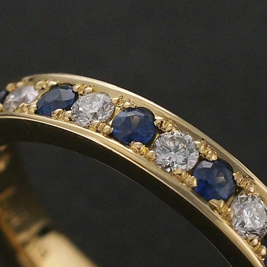 ダイヤモンド/0.23ct サファイア/0.30ct ハーフエタニティ リング