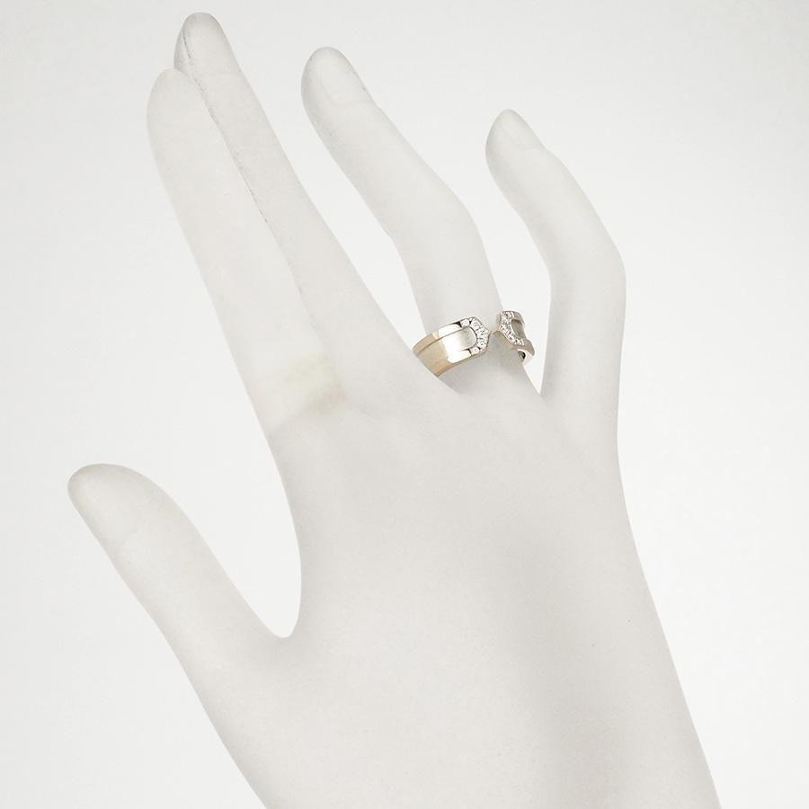 カルティエ ダイヤモンド C2 スモール リング K18WG #50