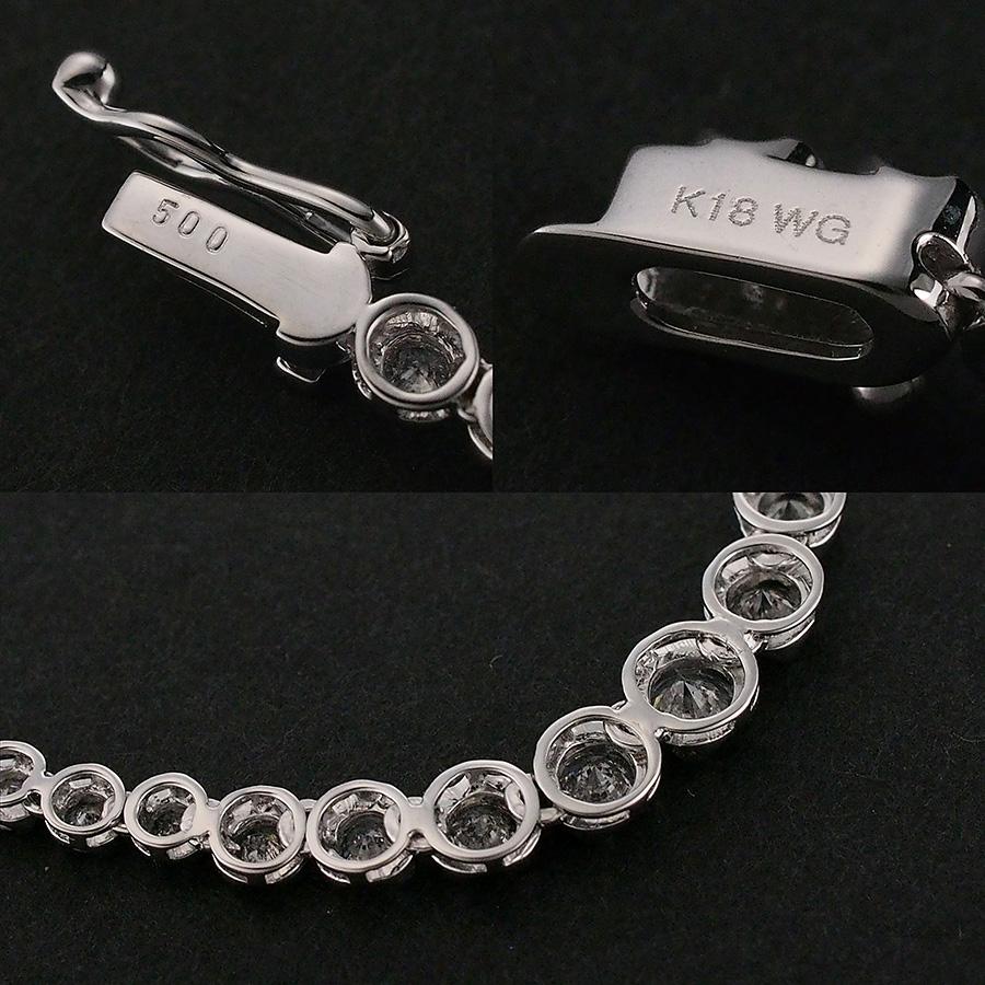 ダイヤモンド/5.00ct テニス ネックレス K18WG : インペリアル - 通販 