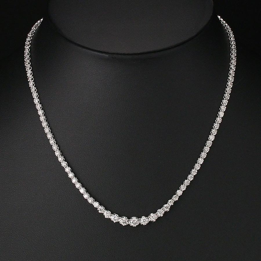 ダイヤモンド/5.00ct テニス ネックレス K18WG : インペリアル - 通販 