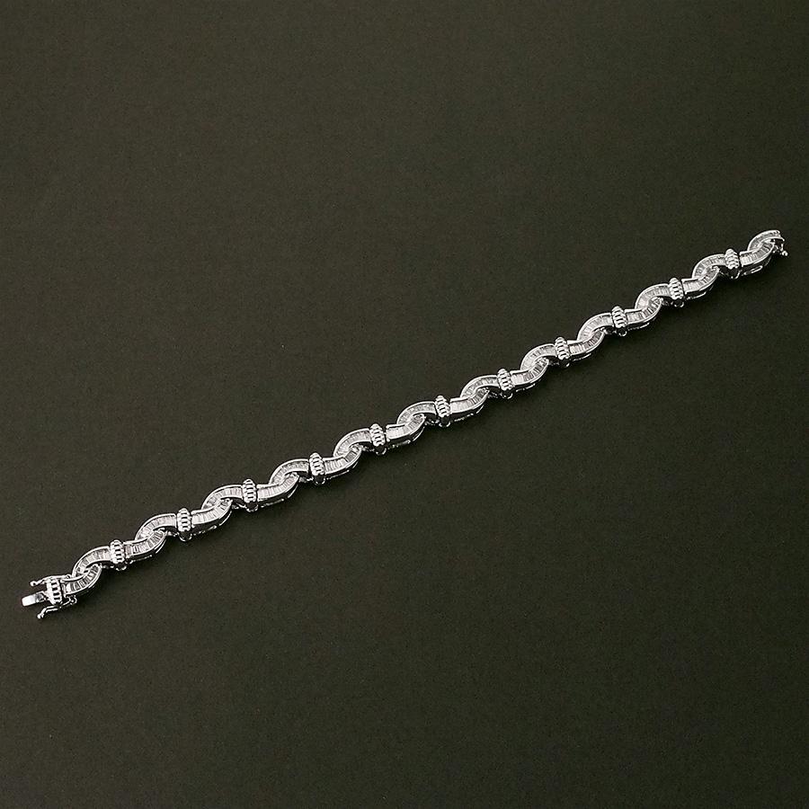 ダイヤモンド/3.30ct デザイン ブレスレット K18WG : インペリアル