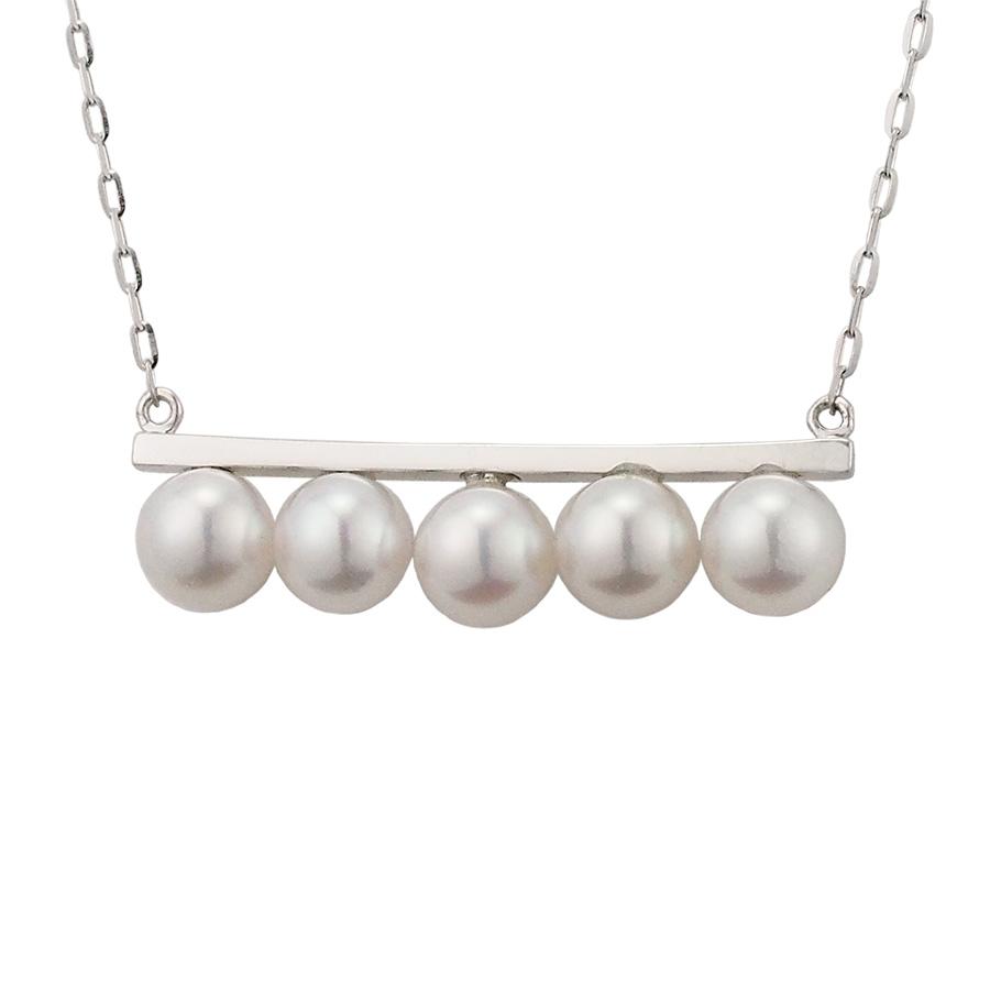5P パール/5.2mm ネックレス K18WG : インペリアル - 通販 - Yahoo