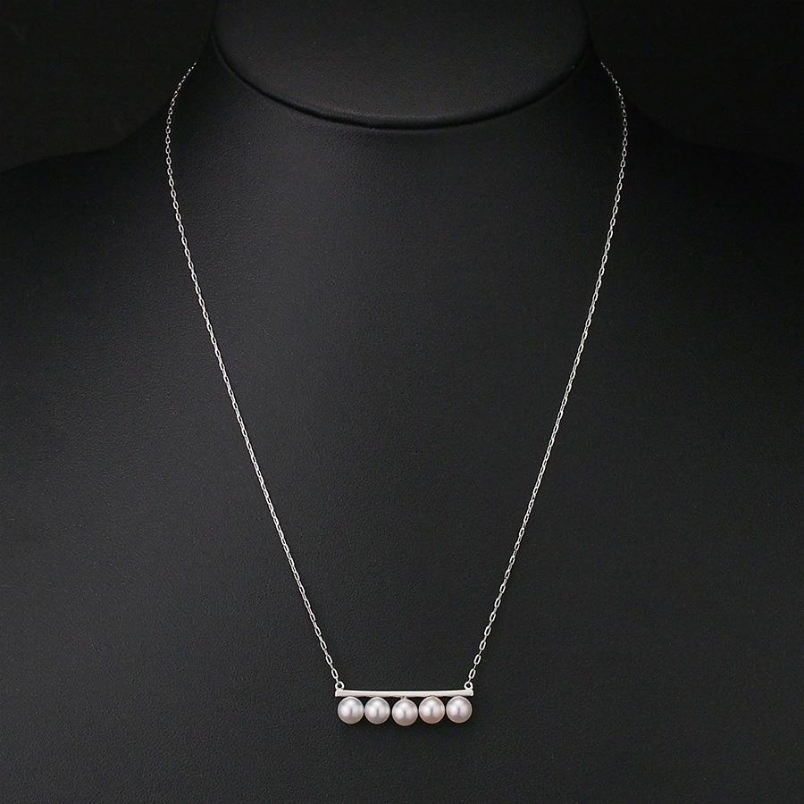 5P パール/5.2mm ネックレス K18WG : インペリアル - 通販 - Yahoo 