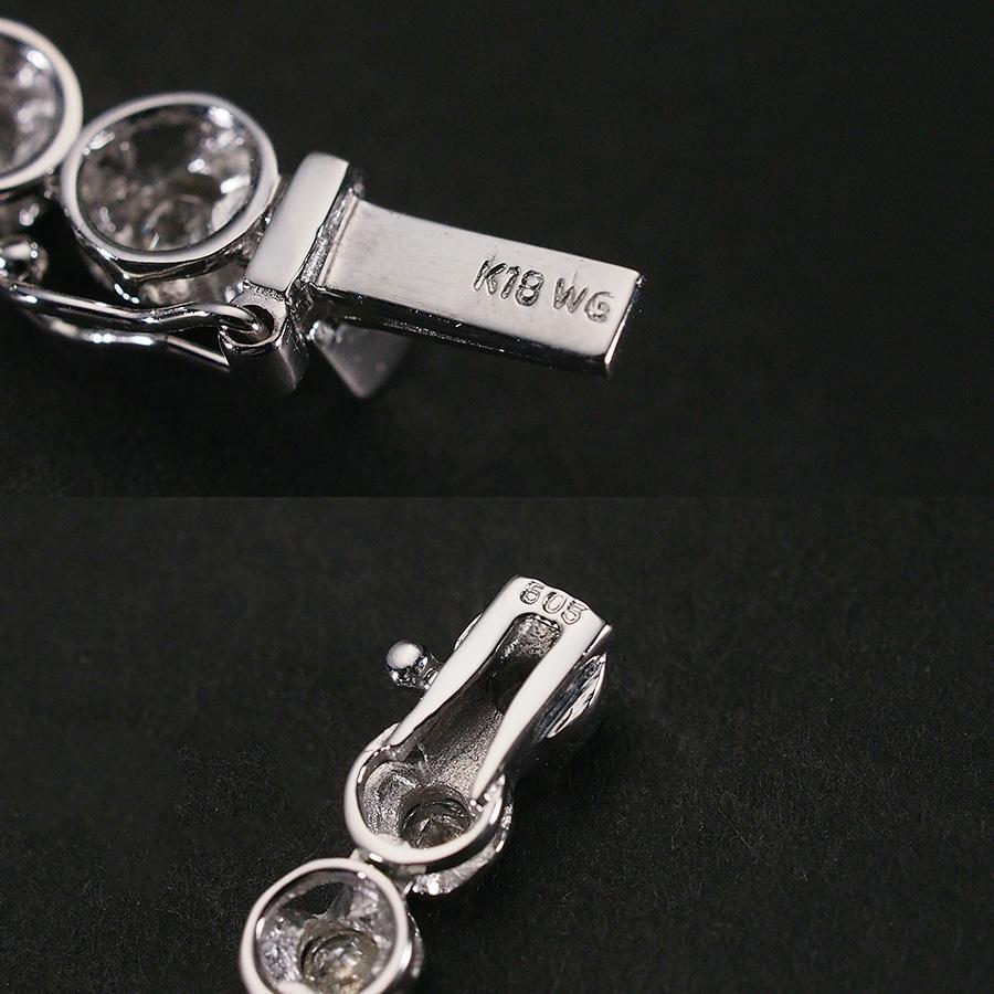 ダイヤモンド/5.05ct テニス ネックレス K18WG : インペリアル - 通販