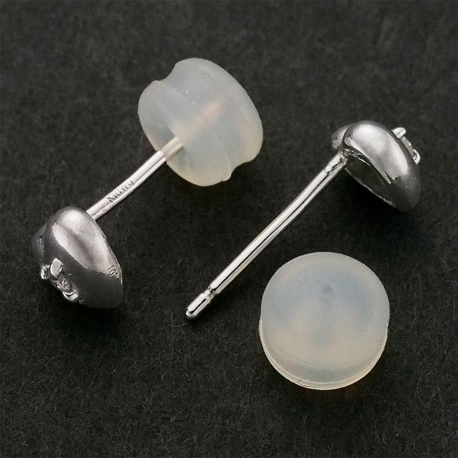 ダイヤモンド/0.01ct 0.01ct ハートモチーフ ピアス K18WG 