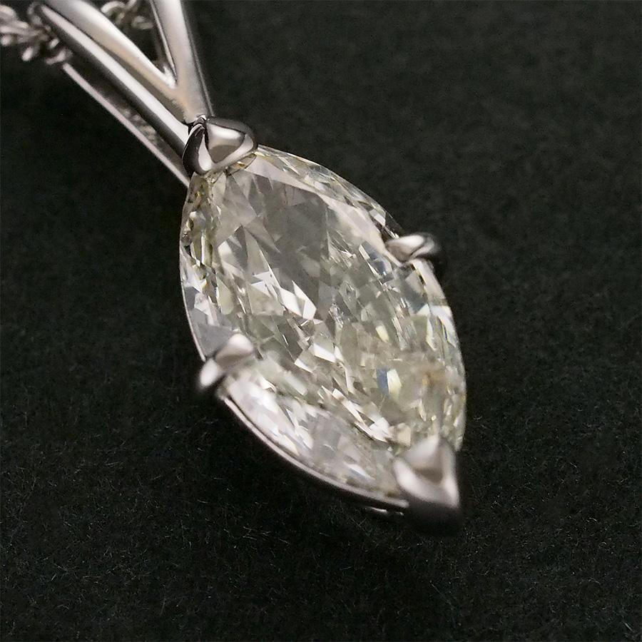 ダイヤモンド/1.10ct マーキスカット ネックレス Pt850