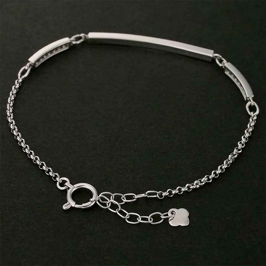 ダイヤモンド/0.15ct デザイン ブレスレット K18WG : インペリアル 
