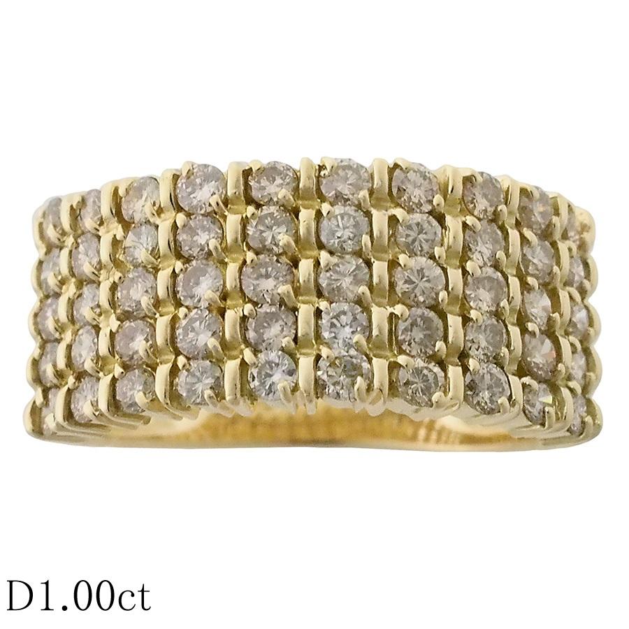 ダイヤモンド/1.00ct デザイン リング K18YG 11号 : インペリアル