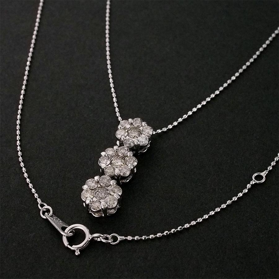 K14WG ハート型 ネックレスD1.00ct 【公式通販】