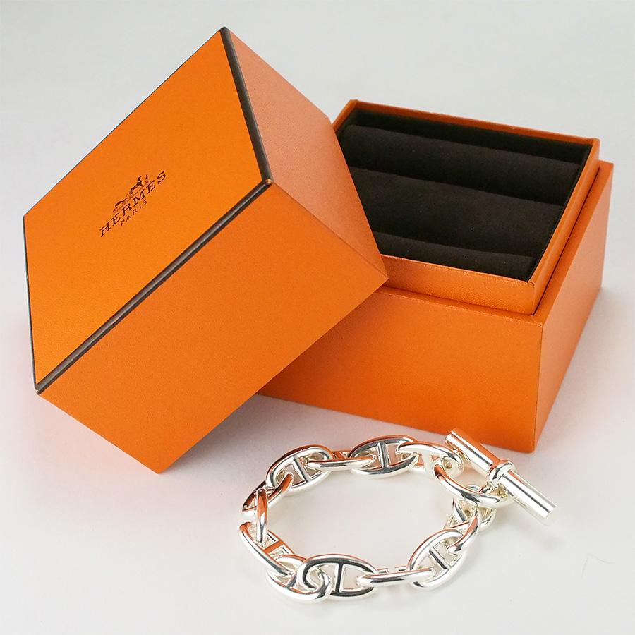 HERMES シェーヌダンクル GM12 箱付き エルメス シェーヌダンクルGM12 ブレスレット SV925 箱付