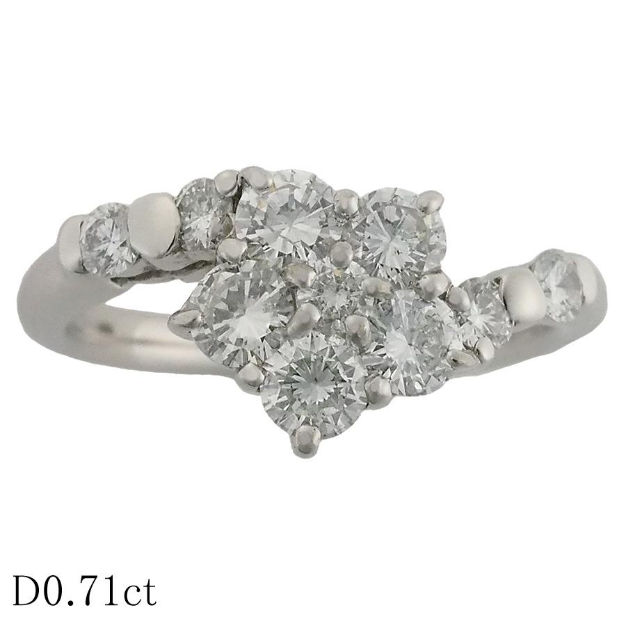 ダイヤモンド/0.71ct デザイン リング Pt900 7.5号 : インペリアル 