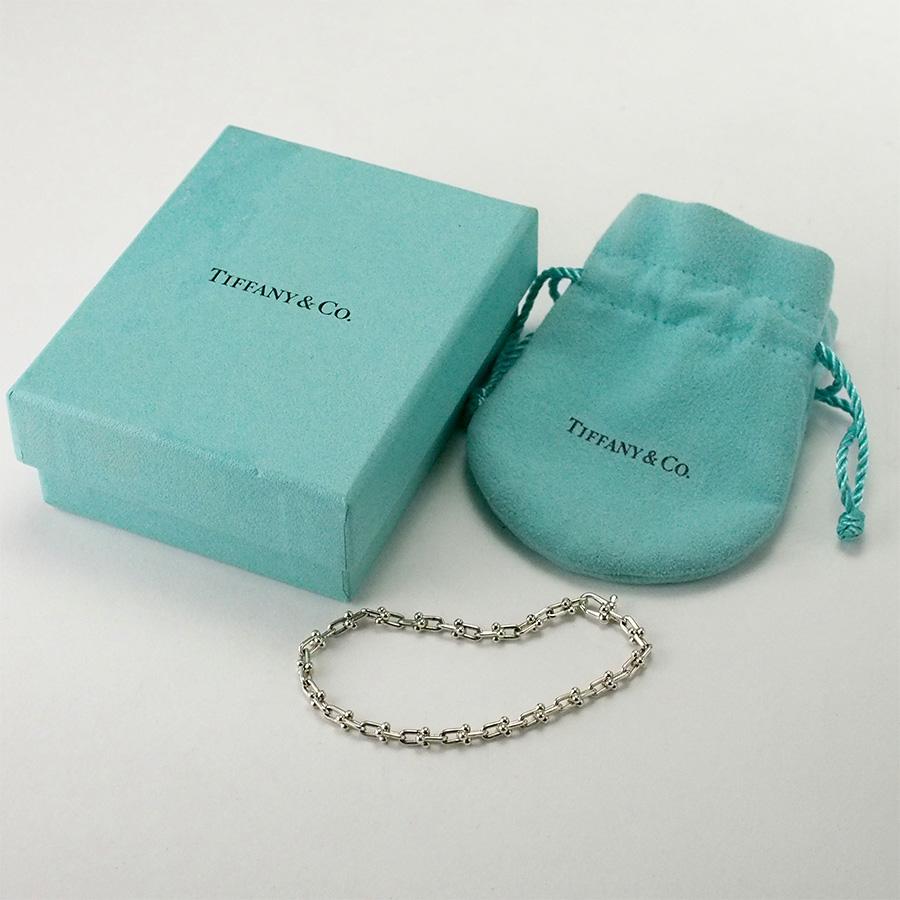 【美品】Tiffany マイクロリンク　ブレスレット　925 ティファニー ハードウェア マイクロリンク ブレスレット SV925 箱