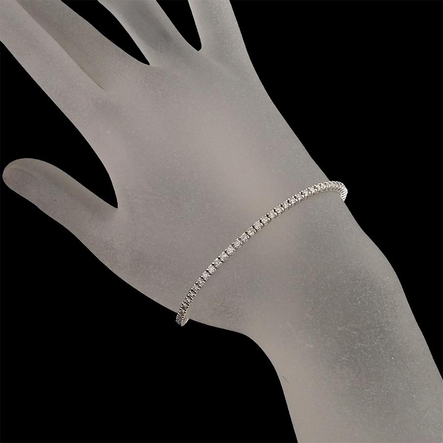 ダイヤモンド/2.00ct テニス ブレスレット K18WG : インペリアル