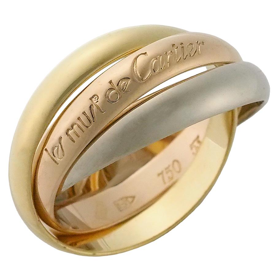 カルティエ トリニティ スリーカラー リング K18YG K18PG #53 箱・保証