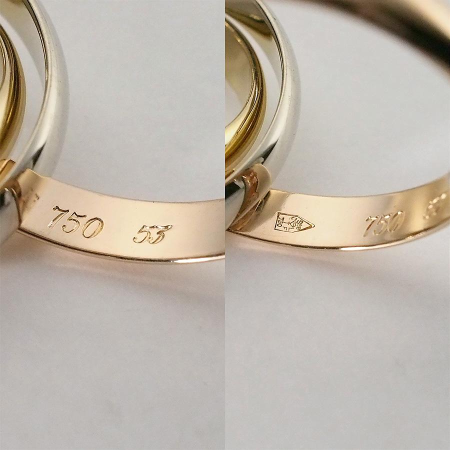 カルティエ トリニティ スリーカラー リング K18YG K18PG #53 箱・保証