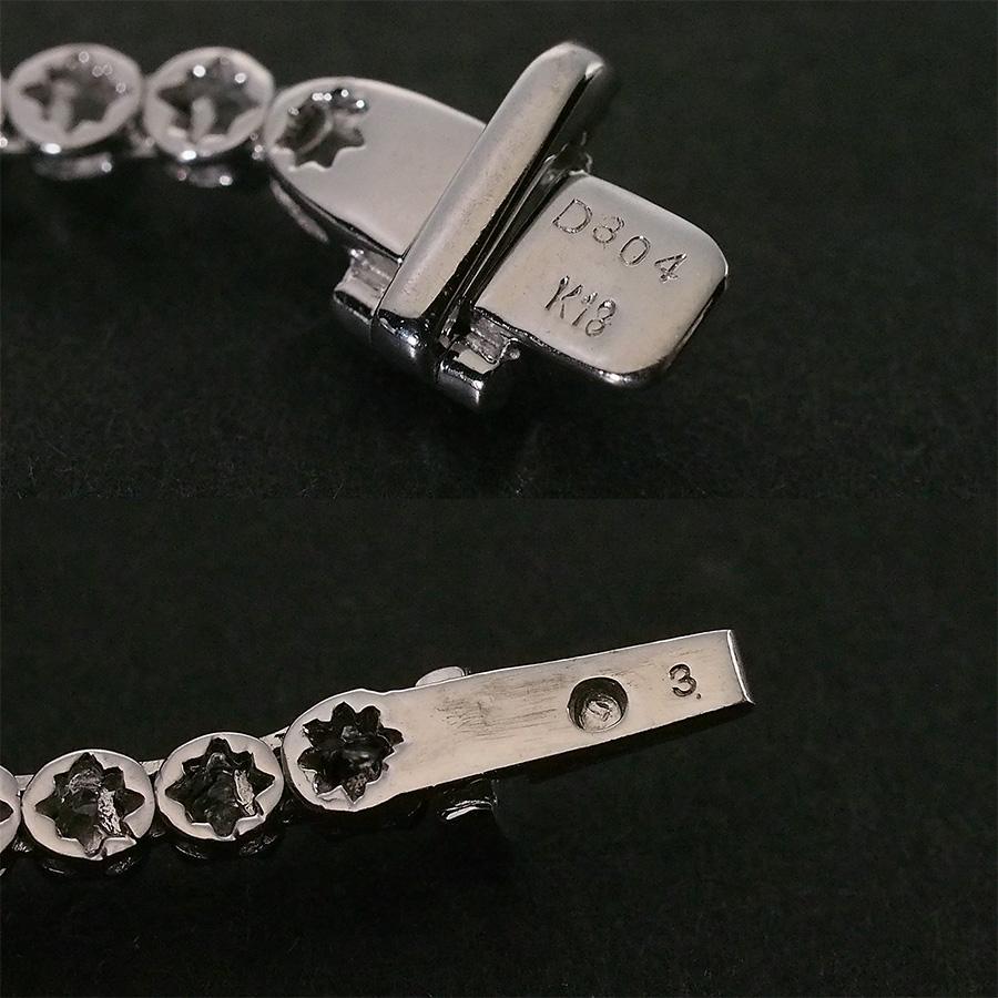 ダイヤモンド/3.04ct テニス ネックレス K18WG 鑑別書付